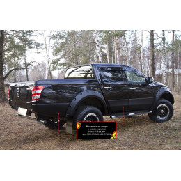 Молдинги на двери и задние крылья Mitsubishi L200 2015-2018   MM-078000