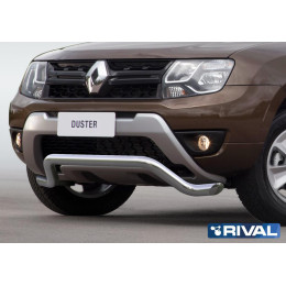 Защита переднего бампера d57 волна RIVAL Renault Duster 2015-  R.4703.003