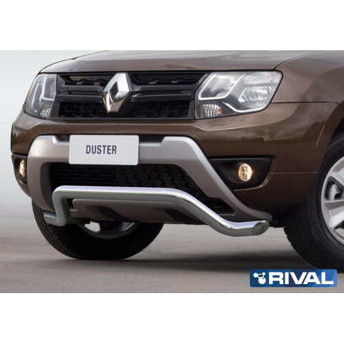 Защита переднего бампера d57 волна RIVAL Renault Duster 2015-  R.4703.003