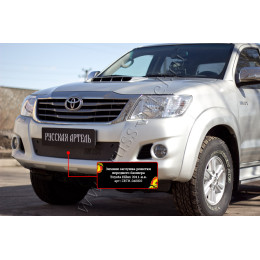 Зимняя заглушка решетки переднего бампера Русская Артель Toyota Hilux 2011-2015 ZRTH-040002