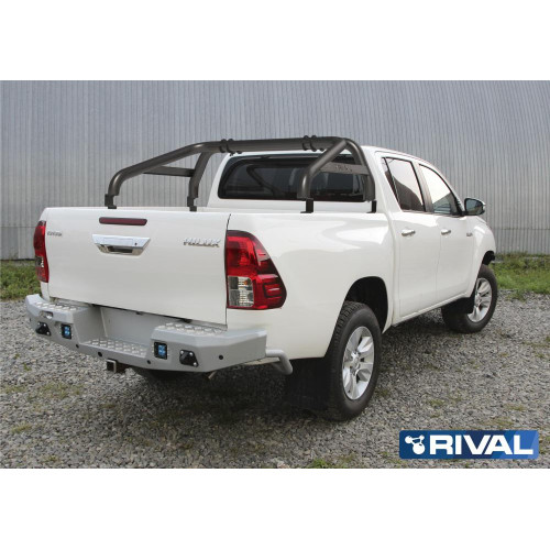 Дуги кузова черные d76 RIVAL Toyota Hilux 2015-  R.5716.010.PB