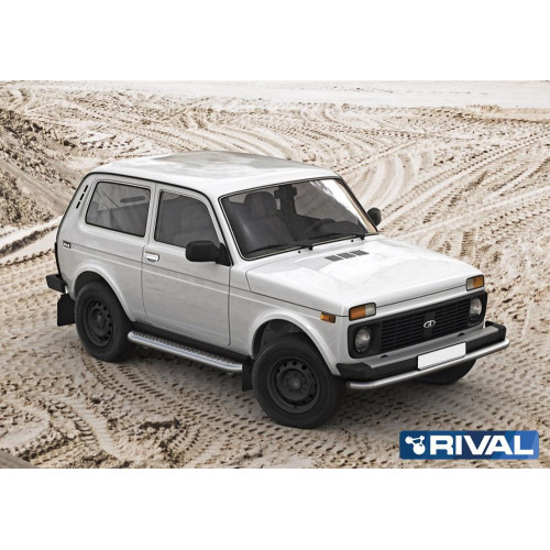 Пороги с листом d57 RIVAL Lada 4х4 1995-, 3D  R.6002.004