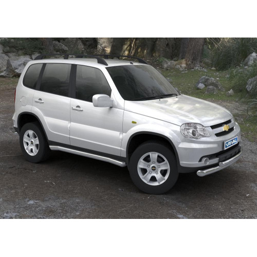 Защита порогов d76 RIVAL Chevrolet Niva 2009-  R.1004.008