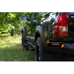 Расширитель колёсной арки задний правый, вынос 25мм Русская артель Toyota Hilux 2015-2018 (VIII дорестайлинг)  RT-061032