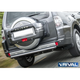 Защита заднего бампера d76 короткая RIVAL Mitsubishi Pajero IV 2011-2014-  R.4002.017