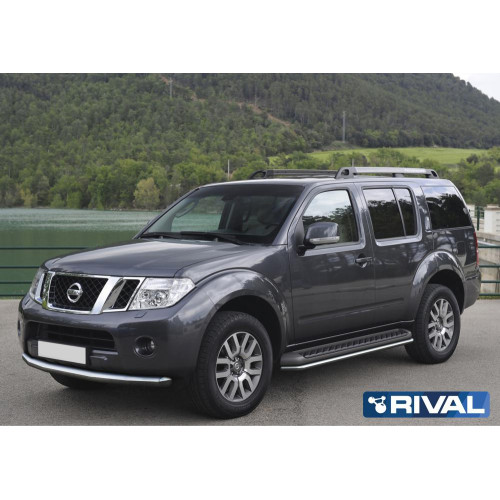 Защита переднего бампера d76 RIVAL Nissan Pathfinder 2010-2014  R.4105.001