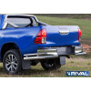 Защита заднего бампера d76+d42 уголки RIVAL Toyota Hilux 2015- R.5716.009