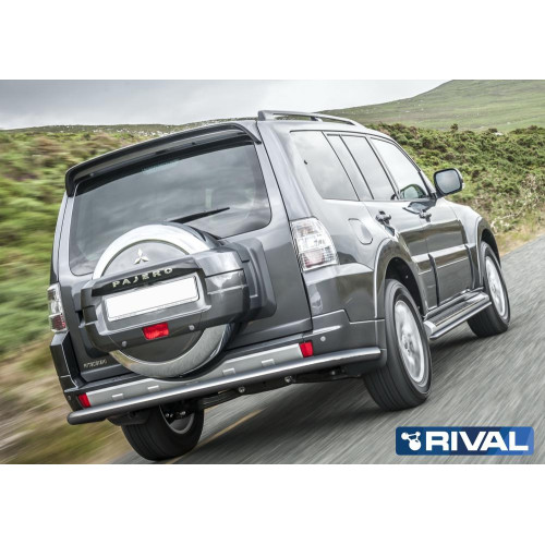 Защита заднего бампера d76 RIVAL Mitsubishi Pajero IV 2011-2014-  R.4002.016