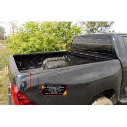 Комплект накладок на боковые борта и задний откидной борт без скотча Русская артель Toyota Hilux 2015-2018 (VIII дорестайлинг)  NT-150612