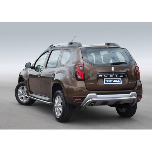 Защита заднего бампера d57 скоба RIVAL Renault Duster 2015-  R.4703.010