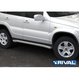 Защита порогов d76 RIVAL Chevrolet Niva 2009-  R.1004.008