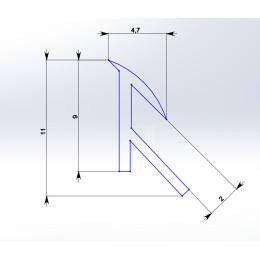 Профиль уплотнительный клеевой слой с двух сторон Русская Артель  PURA-030