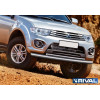 Защита переднего бампера d76+d42 RIVAL Mitsubishi L200 2006-2015 R.4004.016