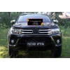 Накладки на передние фары (реснички) Toyota Hilux 2018-2020 (Exclusive Black) RET-082300