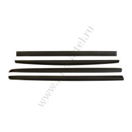 Комплект накладок на передний борт кузова, боковые борта и задний откидной борт без скотча Mitsubishi L200 2015-2018 (V дорестайлинг) NM-157312