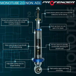 Амортизатор задний лифт 4" для TLC 70 легкой серии 90+ с регулировкой  жесткости амортизатора  (хром) давление 100-200PSI
