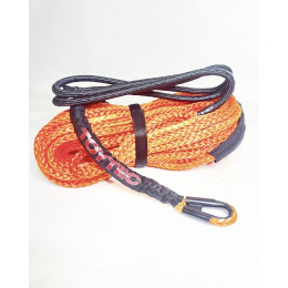 Усиленный заплетенный трос для лебедки синтетический диаметр 12 мм длина 28 метров