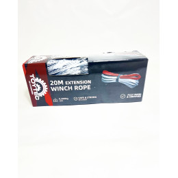 Усиленный заплетенный удлинитель для лебедки синтетический диаметр 10 мм длина 20 метров