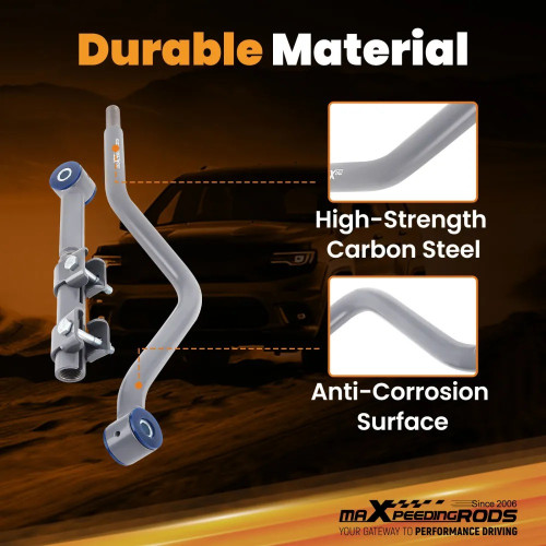 Усиленная регулируемая тяга панара переднего моста Jeep Wrangler JL 2.5-6”