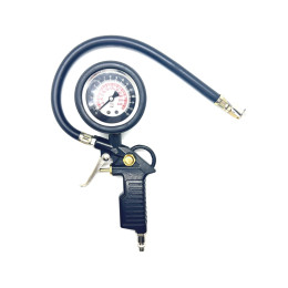 Пистолет для подкачки колёс с манометром залитым глицерином от 0 до 16 Bar 