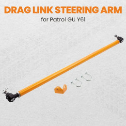 Регулируемая сверхмощная рулевая тяга под демпфер для Nissan Patrol Y61 