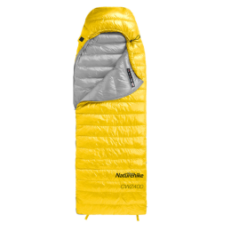 Мешок спальный Naturehike Ultralight CW400 M , 220х85 см, (правый) (ТК: +5°C), желтый