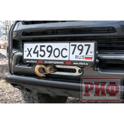 Рамка номерного знака на клюз лебедки для скрытой установки лебедки