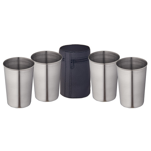 Набор стаканов TOURIST "Дружба" (4 шт.), в чехле, 170 мл, нержавеющая сталь