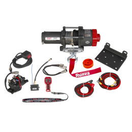 Лебёдка электрическая 12V Runva 3500A lbs 1588 кг (синтетический трос)