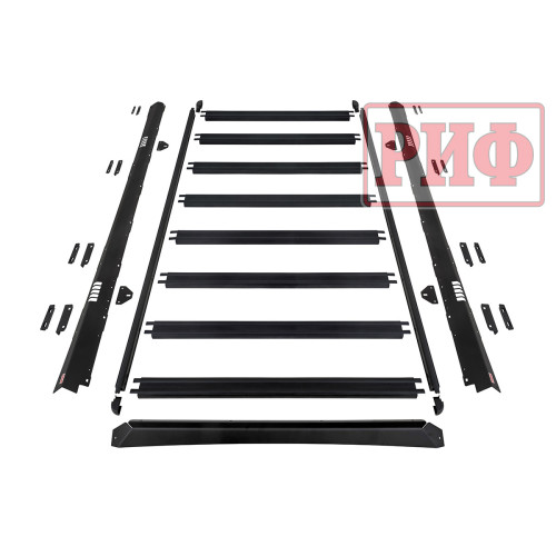 Багажник экспедиционный (платформа) алюминиевый РИФ 1200x2080 мм для Toyota Land Cruiser 200 (с крепежом)