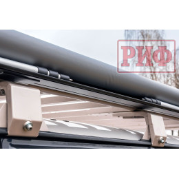 Маркиза автомобильная РИФ 2,5х2,5 м полуавтомат (винил) темно-серая