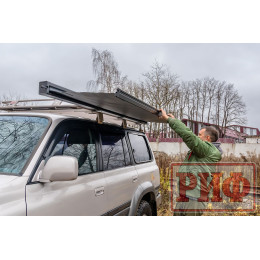 Маркиза автомобильная РИФ 2,5х2,5 м полуавтомат (винил) темно-серая