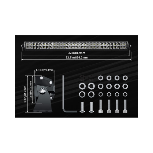 Светодиодная фара комбинированного света AURORA 762 мм 300W LED