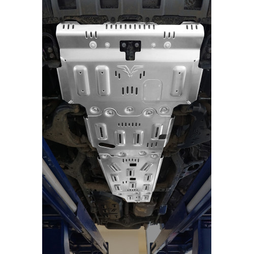 Защита Falcon радиатора, картера, РК, КПП для Toyota Land Cruiser Prado 250, (2.8T дизель), алюминий 8 мм