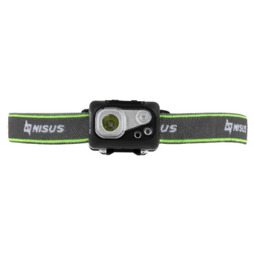 Фонарь налобный NISUS водонепроницаемый 300LM, IPX7, USB