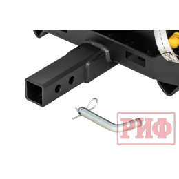 Лебёдка переносная РИФ 12000 c квадратом для фаркопа, стальной трос (облегченная)