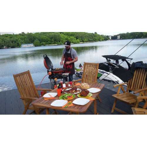 Гриль газовый O-GRILL 500MT красный, с термометром (в комплекте адаптер тип А)