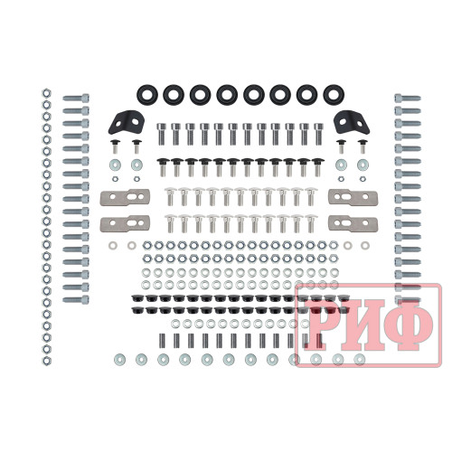 Багажник экспедиционный (платформа) алюминиевый РИФ 1600x2080 мм для ГАЗ Соболь NN (с крепежом)