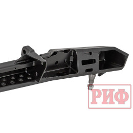 Бампер РИФ силовой задний УАЗ Буханка с фонарями, калиткой, возможностью установки фаркопа, стандарт