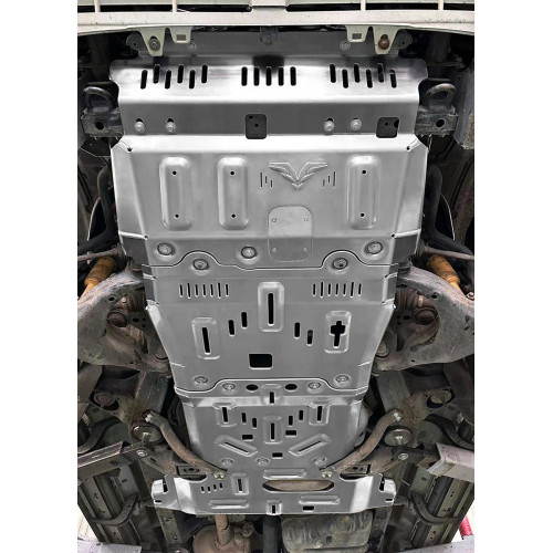 Защита Falcon радиатора, картера, РК, КПП для Toyota Land Cruiser Prado 150TX, бензин, алюминий, 8 мм (уценка)