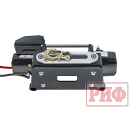 Лебёдка переносная РИФ 9000SR c облегчённой площадкой и проводами (синтетический трос)