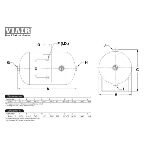 Ресивер Viair 1Ga/4л 2 входа