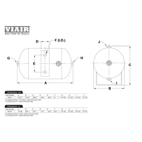 Ресивер Viair 1Ga/4л 4 входа