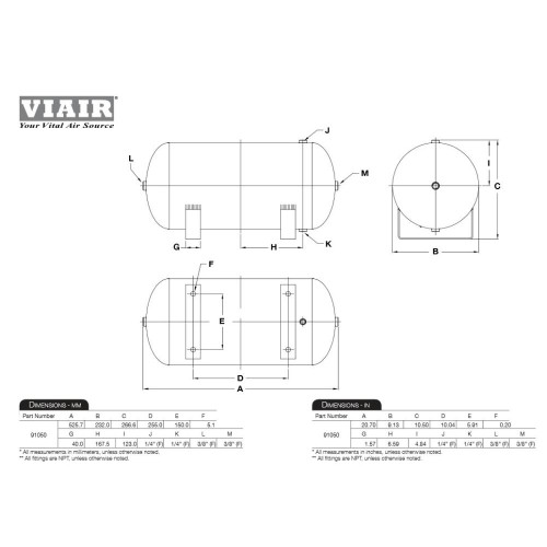 Ресивер Viair 5Ga/20л 4 входа