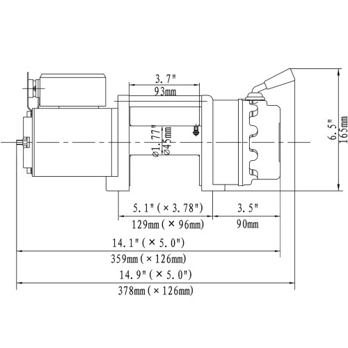 Лебёдка электрическая 12V Runva 4500 lbs 2040 кг