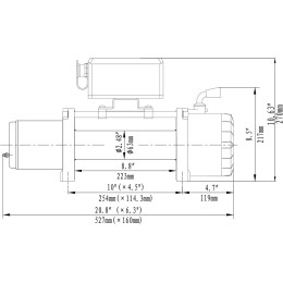 Лебёдка автомобильная электрическая 12V Runva 6000 lbs 2722 кг