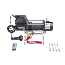 Лебёдка автомобильная электрическая 12V Magnum 9000 lbs 4200 кг (синтетический трос)