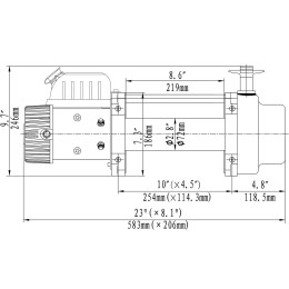 Лебёдка электрическая (индустр.) 24V Runva 12000 lbs 5443 кг