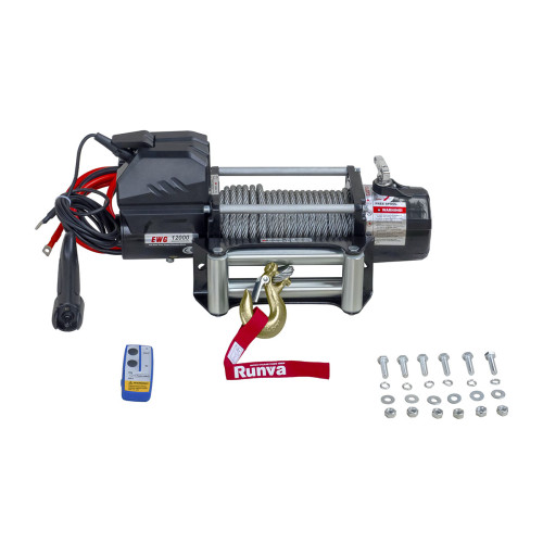 Лебёдка автомобильная электрическая 12V Magnum 12000 lbs 5443 кг (стальной трос)