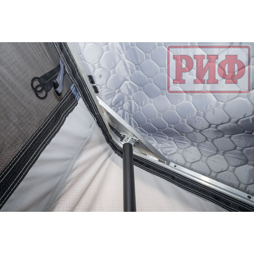 Палатка на крышу автомобиля РИФ Hard RT05-125, корпус белый, тент светло-серый, 210х125х150